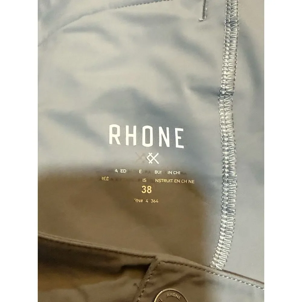 Rhone Commuter Shorts Mens 38 Lt Gray Khaki Performance Stretch Chino Athletic